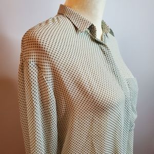 Sheer Zara Basic Button Up Blouse